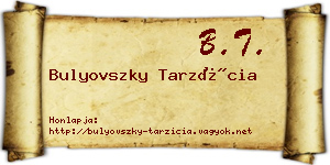 Bulyovszky Tarzícia névjegykártya